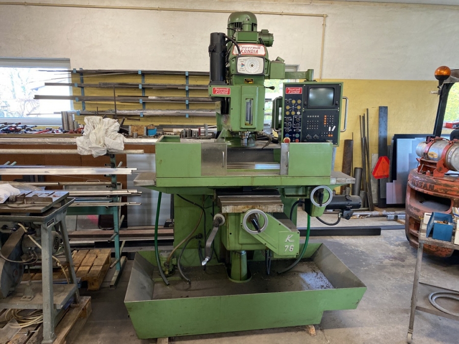 Værktøjsfræser Kondia K-76 Heidenhain tnc 150 styring
