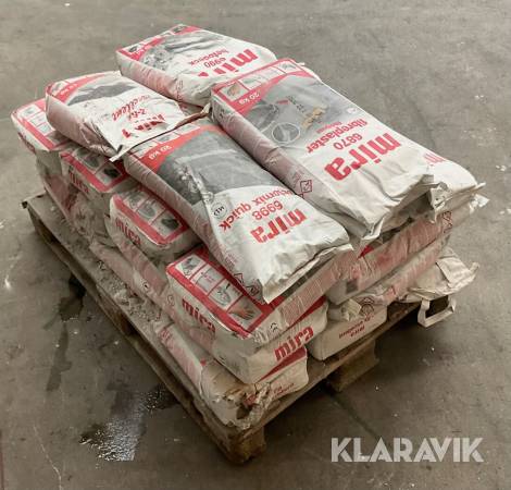 Samlet parti Mira cementprodukter
