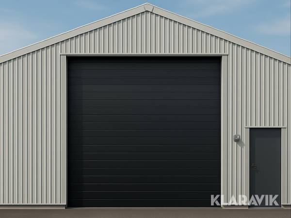 Ledhejseport Bearsafe RAL9005 3 linjer, 4x4m