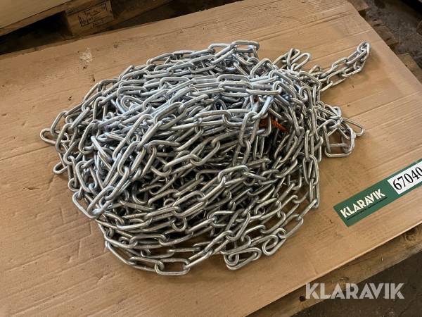 Galvaniseret kæde 65 x 8 mm 40 meter