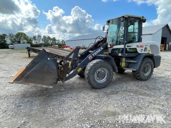 Minilæsser Terex TL-80 inklusiv skovl og gafler