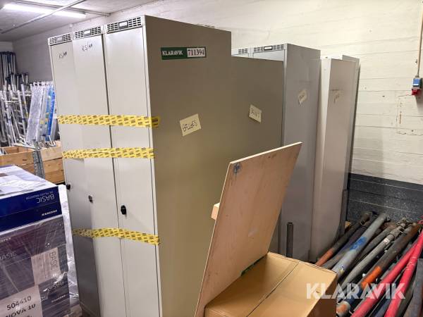 Garderobeskabe - 6 styk