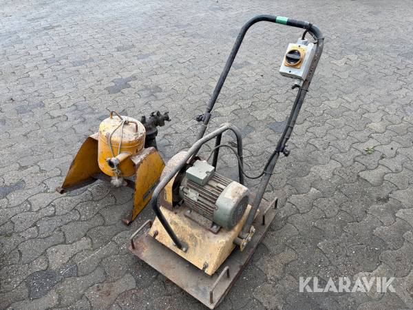 Pladevibrator og trykbeholder