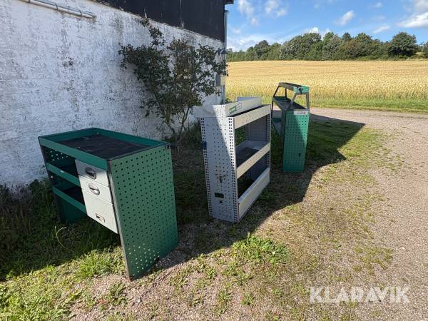 Inventar til varevogn 3 styks