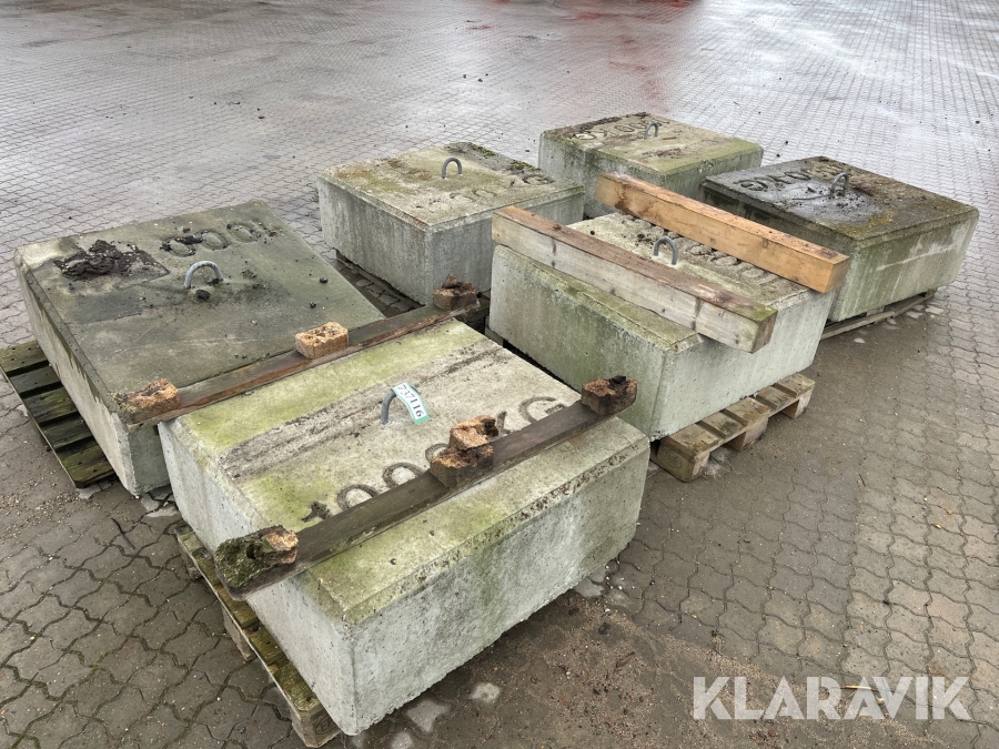 Vægtklods 1000 kg 6 styk
