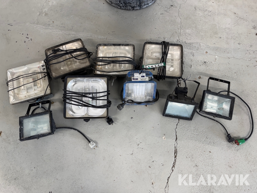 Arbejdslamper  9 styk