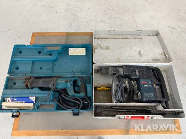 Elværktøj Makita Og Bosch GBH 8 DCE og JR3050T