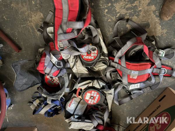 Faldsikringer / Seler med faldblok Cresto R-0055, CR200-10 3 styk komplet sæt