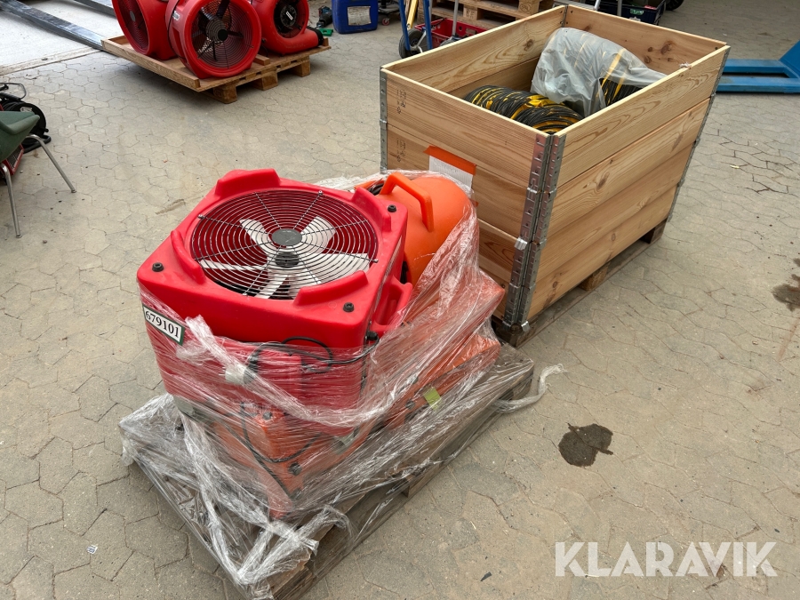 Ventilatorer & slanger 4 styk