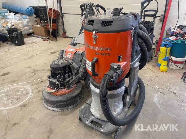 Betonsliber & industristøvsuger Husqvarna PG450 & De120H