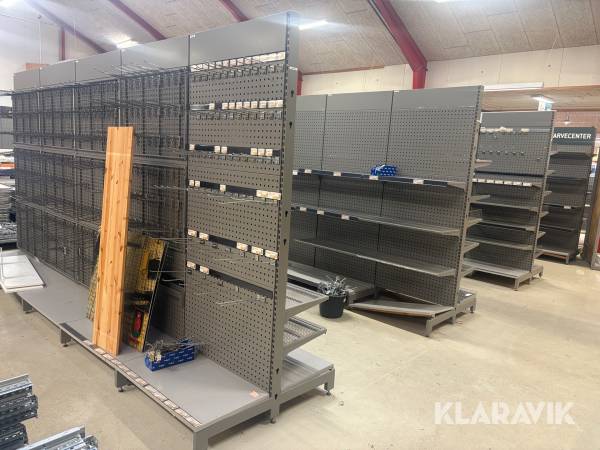 Butiksinventar fritstående - 48 fag i alt