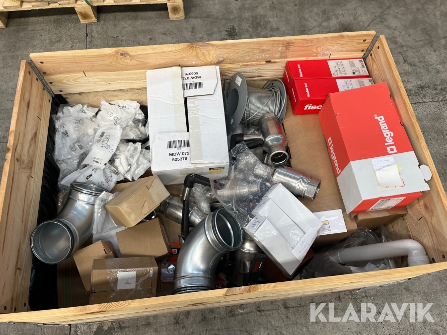 Blandet lot - rør, stropper og øvrigt