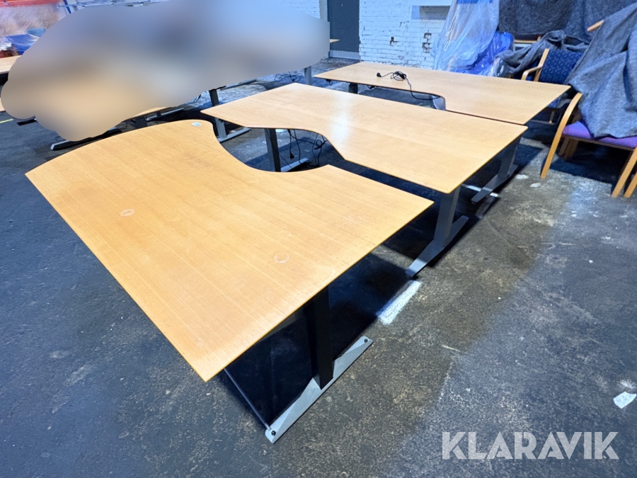 Hæve/sænke borde 3 styk