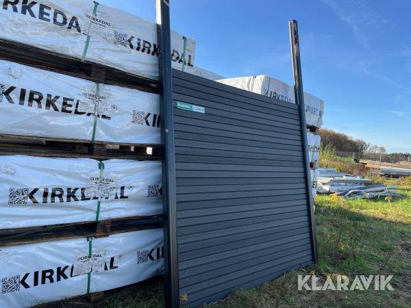 Komposit hegn Kirkedal Grå/sort 10 fag