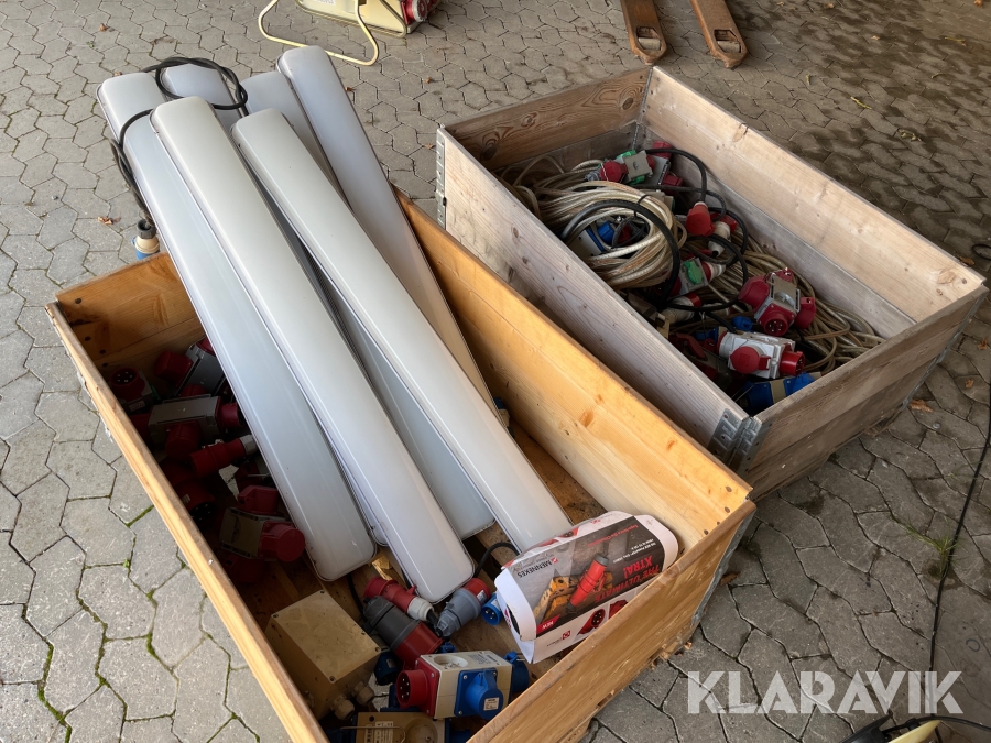 Arbejdsbelysning og stik - 2 paller