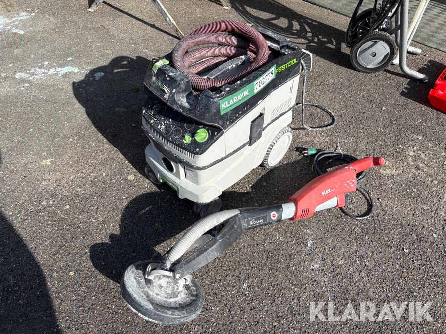 Støvsuger Festool CLT 26 E og Flex slibegiraf