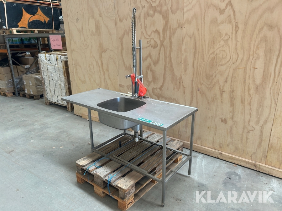 Bord Rustfri Stål med vask