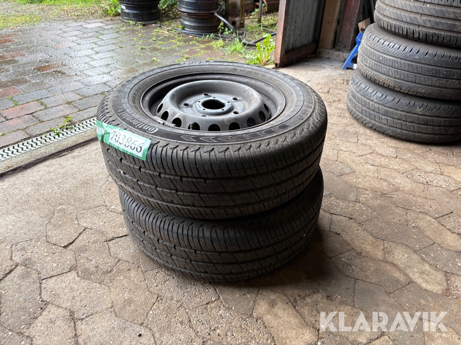 Dæk på stålfælge Continental Vanco 2 - 2 stk