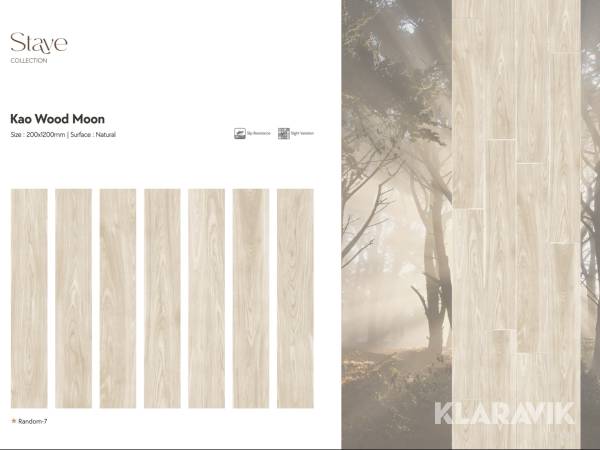 Porcelænsfliser med træstruktur Kao Wood Moon- 2 paller 