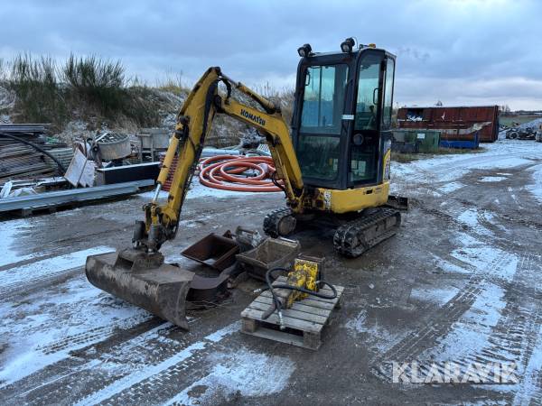 Gravemaskine Komatsu PC 16R HS med tilbehør