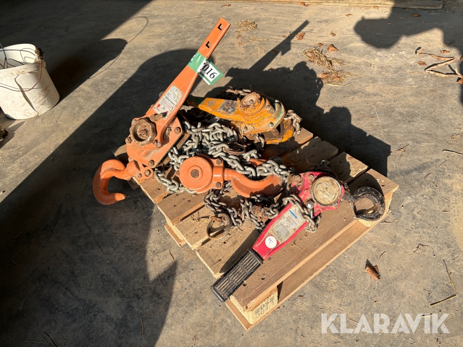 Skraldetaljer 3 styk. Powertex, Kito & Ukendt 1,5t, 6t & 6,3t