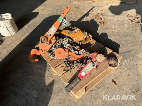 Skraldetaljer 3 styk. Powertex, Kito & Ukendt 1,5t, 6t & 6,3t