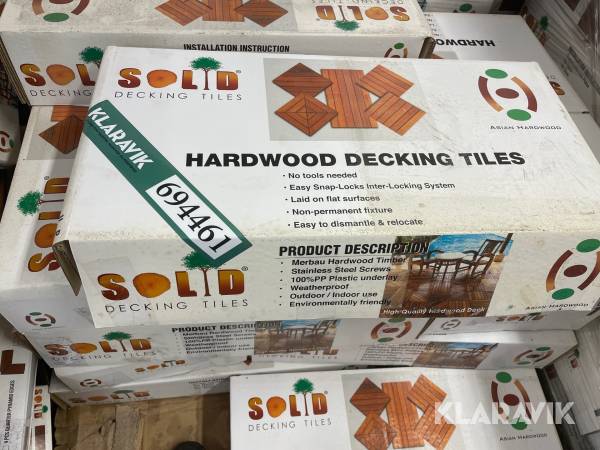 Gulv Solid Hardwood Decking Tiles 300 kvm