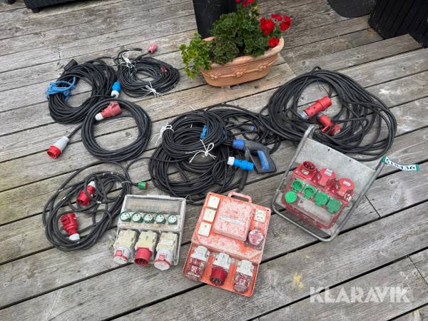 Byggestrømstavler, Kraftkabler og højtryksslange