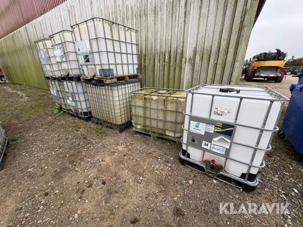Palletank 7styk 1000liter 1styk 600L