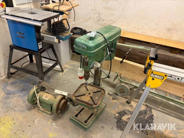 Søjleboremaskine og sliber