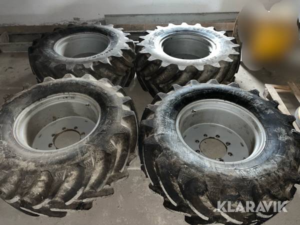 Landsbrugshjul med fælge BKT Agrimax 480/65R24 - 4 styk