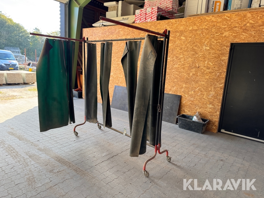 Svejsegardin på hjulstativ Lansarc