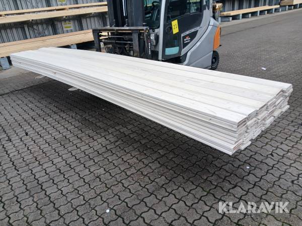 Understern grundmalet hvid 6" Isowood 25x150