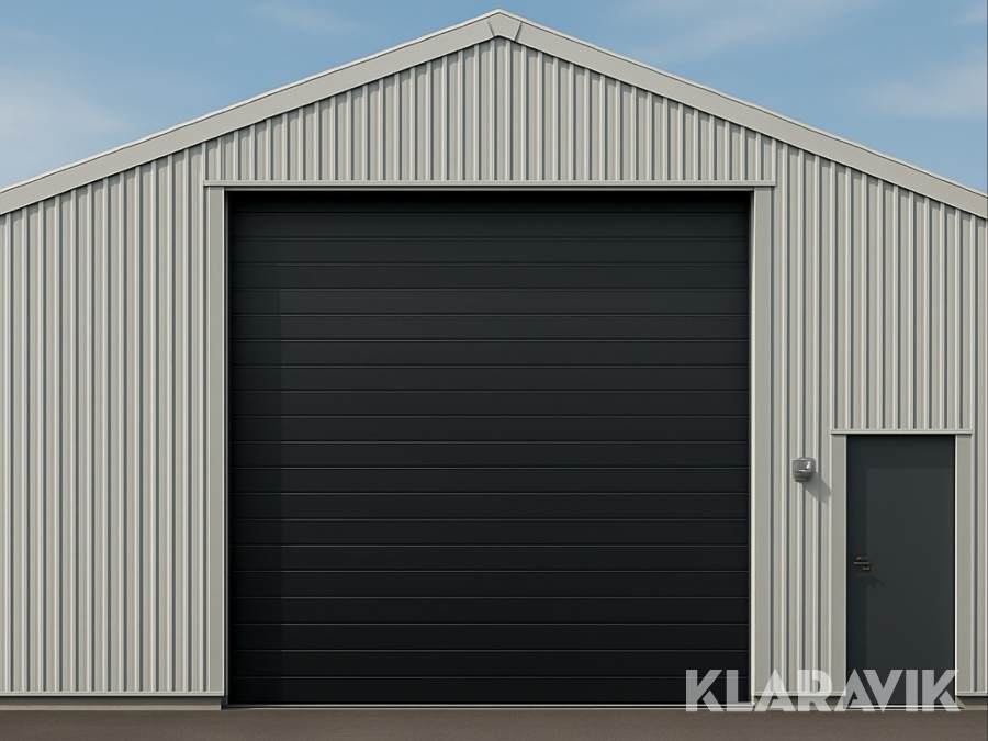 Ledhejseport Bearsafe RAL9005 3 linjer, 4x4m