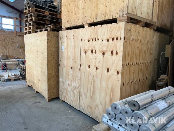 Liftkasser/opbevaringskasser 6m3 Træ 4 styk