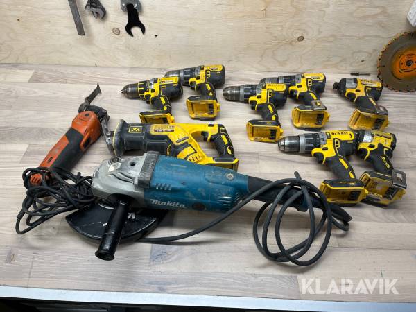 Håndværktøj DeWalt + Fein + Makita assorteret