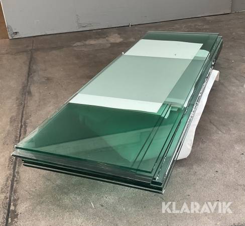 Samlet parti med 2x8 mm limet glas