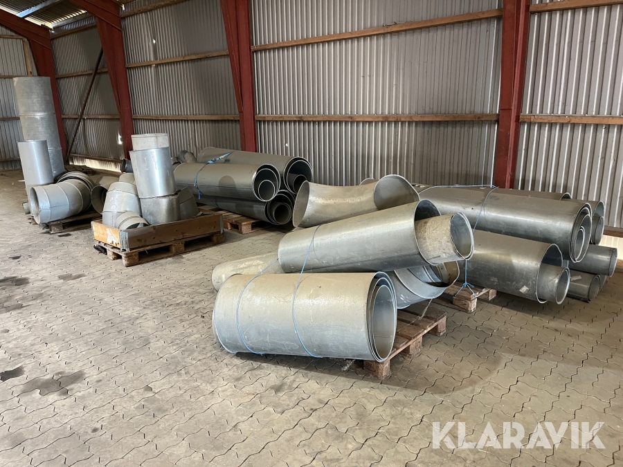 Diverse Ventilations og udsugningsrør Kongskilde 6 paller