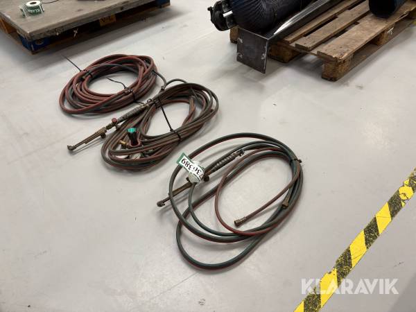 Skærebrænder slanger - 2 styk + ekstra slanger