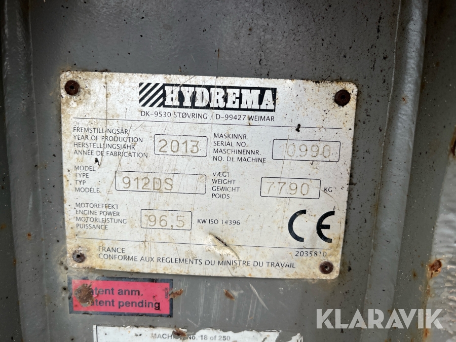 Dumper Hydrema 912DS Multitip